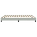 vidaXL világosszürke bársony rugós ágy matrac nélkül 140x210 cm