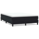 vidaXL fekete bársony rugós ágy matrac nélkül 140x210 cm
