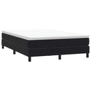vidaXL fekete bársony rugós ágy matrac nélkül 140x210 cm