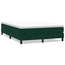 vidaXL sötétzöld bársony rugós ágy matrac nélkül 140x210 cm