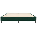 vidaXL sötétzöld bársony rugós ágy matrac nélkül 140x210 cm