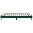 vidaXL sötétzöld bársony rugós ágy matrac nélkül 140x210 cm