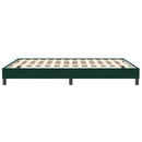 vidaXL sötétzöld bársony rugós ágy matrac nélkül 140x210 cm