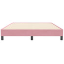 vidaXL rózsaszín bársony rugós ágy matrac nélkül 140x210 cm