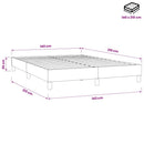 vidaXL rózsaszín bársony rugós ágy matrac nélkül 140x210 cm