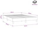 vidaXL rózsaszín bársony rugós ágy matrac nélkül 140x210 cm