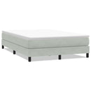vidaXL világosszürke bársony rugós ágy matrac nélkül 160x210 cm