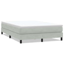 vidaXL világosszürke bársony rugós ágy matrac nélkül 160x210 cm