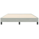 vidaXL világosszürke bársony rugós ágy matrac nélkül 160x210 cm