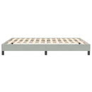 vidaXL világosszürke bársony rugós ágy matrac nélkül 160x210 cm
