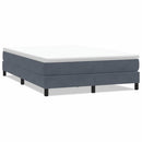 vidaXL sötétszürke bársony rugós ágy matrac nélkül 160x210 cm