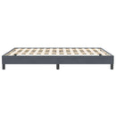 vidaXL sötétszürke bársony rugós ágy matrac nélkül 160x210 cm
