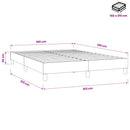 vidaXL sötétszürke bársony rugós ágy matrac nélkül 160x210 cm