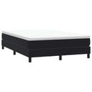 vidaXL fekete bársony rugós ágy matrac nélkül 160x210 cm