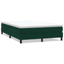 vidaXL sötétzöld bársony rugós ágy matrac nélkül 160x210 cm