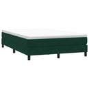 vidaXL sötétzöld bársony rugós ágy matrac nélkül 160x210 cm