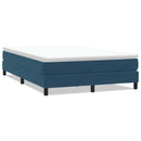 vidaXL sötétkék bársony rugós ágy matrac nélkül 160x210 cm