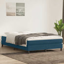 vidaXL sötétkék bársony rugós ágy matrac nélkül 160x210 cm