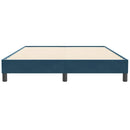 vidaXL sötétkék bársony rugós ágy matrac nélkül 160x210 cm