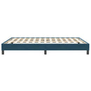 vidaXL sötétkék bársony rugós ágy matrac nélkül 160x210 cm