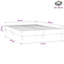 vidaXL rózsaszín bársony rugós ágy matrac nélkül 160x210 cm