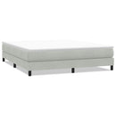 vidaXL világosszürke bársony rugós ágy matrac nélkül 180x210 cm