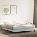 vidaXL világosszürke bársony rugós ágy matrac nélkül 180x210 cm
