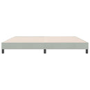 vidaXL világosszürke bársony rugós ágy matrac nélkül 180x210 cm