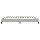 vidaXL világosszürke bársony rugós ágy matrac nélkül 180x210 cm