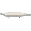 vidaXL világosszürke bársony rugós ágy matrac nélkül 180x210 cm