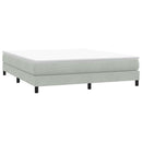 vidaXL világosszürke bársony rugós ágy matrac nélkül 180x210 cm