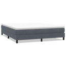 vidaXL sötétszürke bársony rugós ágy matrac nélkül 180x210 cm