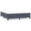vidaXL sötétszürke bársony rugós ágy matrac nélkül 180x210 cm