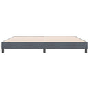 vidaXL sötétszürke bársony rugós ágy matrac nélkül 180x210 cm