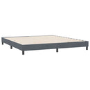 vidaXL sötétszürke bársony rugós ágy matrac nélkül 180x210 cm