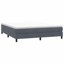 vidaXL sötétszürke bársony rugós ágy matrac nélkül 180x210 cm