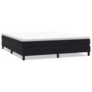 vidaXL fekete bársony rugós ágy matrac nélkül 180x210 cm