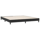 vidaXL fekete bársony rugós ágy matrac nélkül 180x210 cm