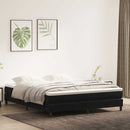 vidaXL fekete bársony rugós ágy matrac nélkül 180x210 cm