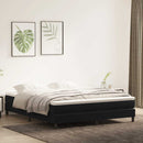 vidaXL fekete bársony rugós ágy matrac nélkül 180x210 cm