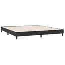 vidaXL fekete bársony rugós ágy matrac nélkül 180x210 cm