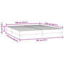 vidaXL fekete bársony rugós ágy matrac nélkül 180x210 cm