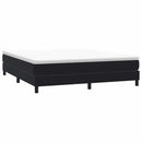 vidaXL fekete bársony rugós ágy matrac nélkül 180x210 cm