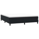 vidaXL fekete bársony rugós ágy matrac nélkül 180x210 cm