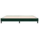 vidaXL sötétzöld bársony rugós ágy matrac nélkül 180x210 cm
