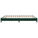 vidaXL sötétzöld bársony rugós ágy matrac nélkül 180x210 cm