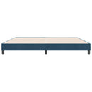 vidaXL sötétkék bársony rugós ágy matrac nélkül 180x210 cm