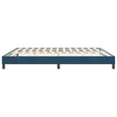 vidaXL sötétkék bársony rugós ágy matrac nélkül 180x210 cm