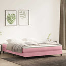 vidaXL rózsaszín bársony rugós ágy matrac nélkül 180x210 cm