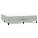 vidaXL világosszürke bársony rugós ágy matrac nélkül 200x210 cm